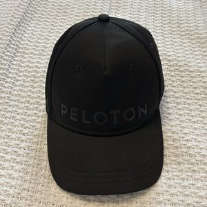 PELOTON blackout hat baseball cap spinning hat adjustable back black OS unisex